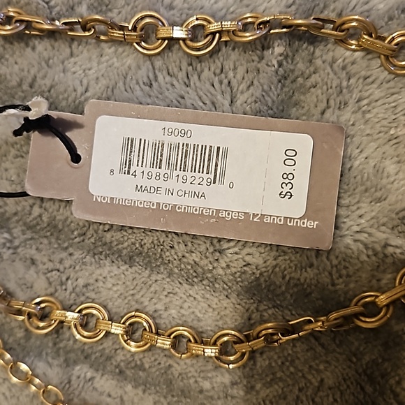 Canvas Gold Tone link necklace NWT - Picture 5 of 5